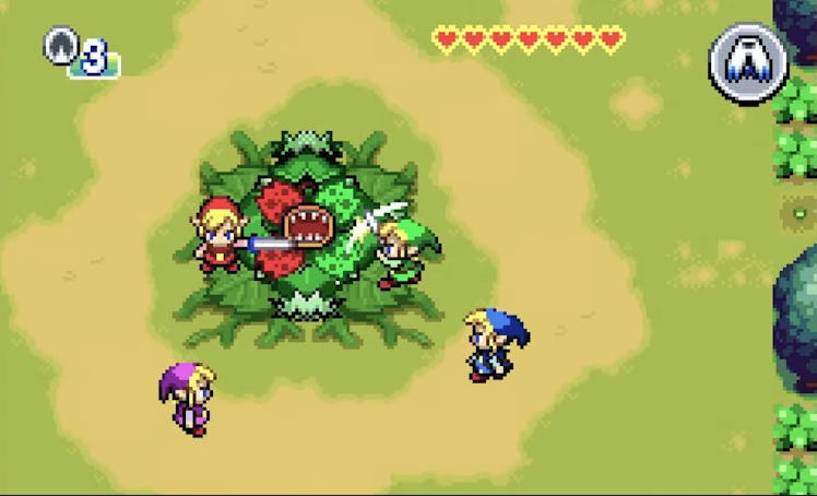 screenshot from The Legend of Zelda Four Swords