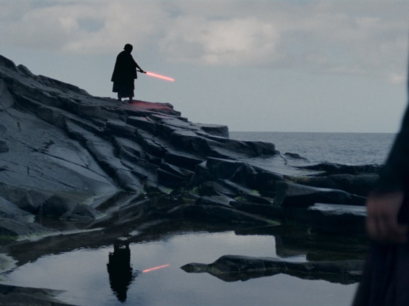 The Sith master flashes his red lightsaber in The Acolyte