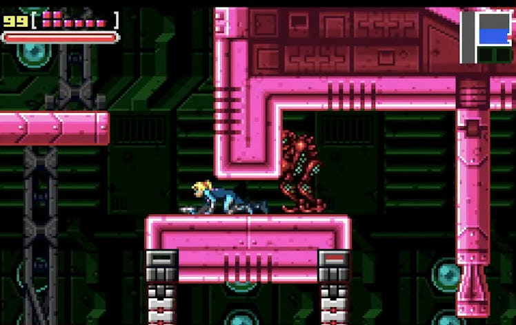 screenshot from Metroid Zero Mission