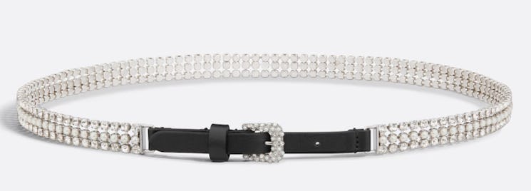 black belt with pearls and crystals