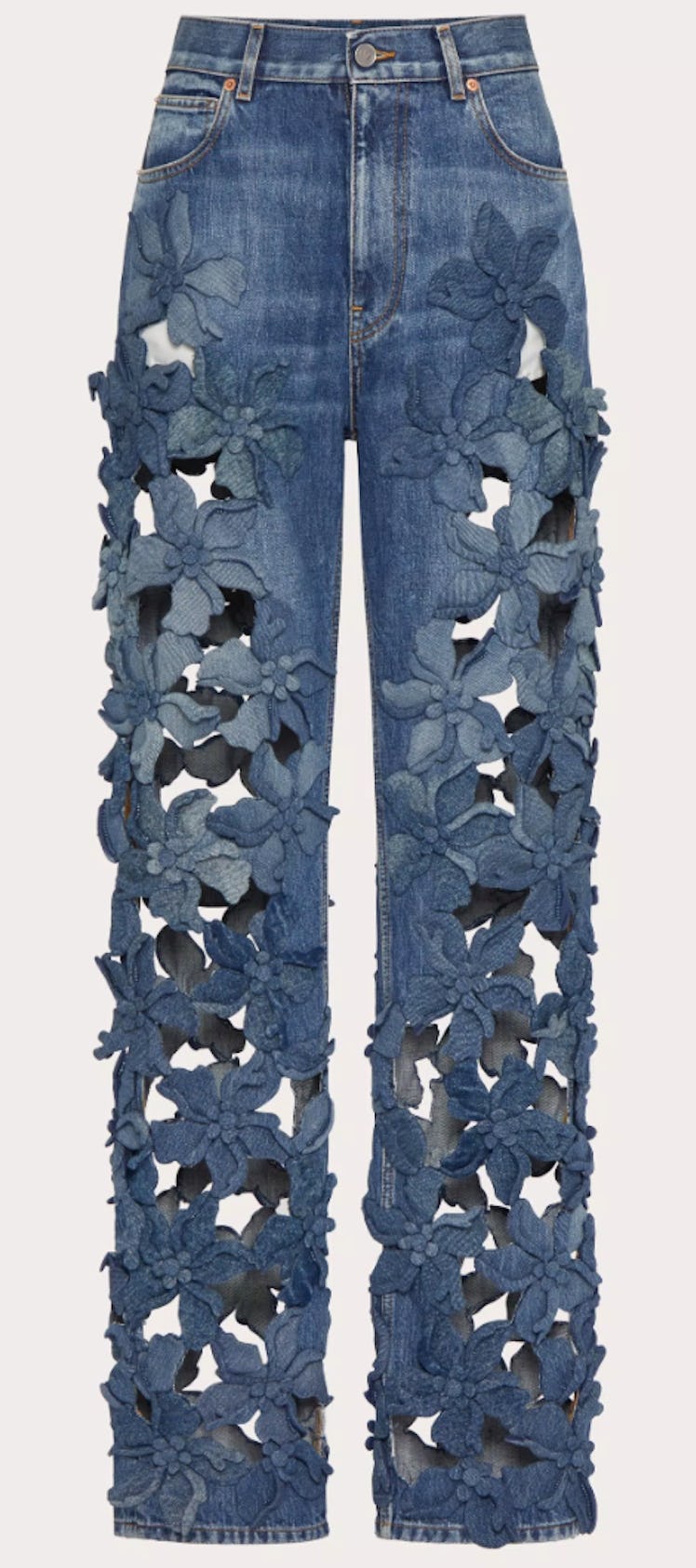 medium blue denim pants