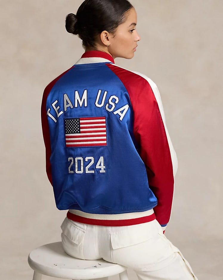 Team USA Satin Baseball Jacket