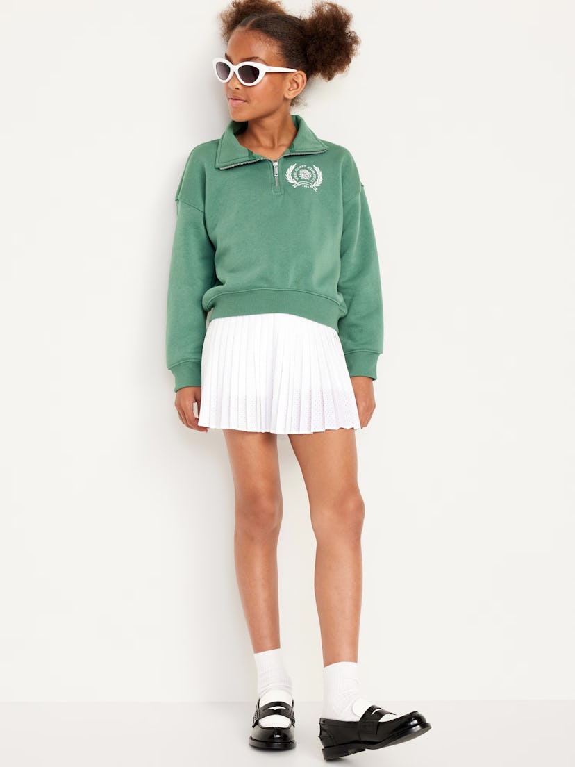 High-Waisted Pleated Performance Skort