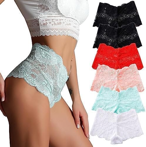 Cinvik Lace Thong Cheeky Underwear (6-Pack)