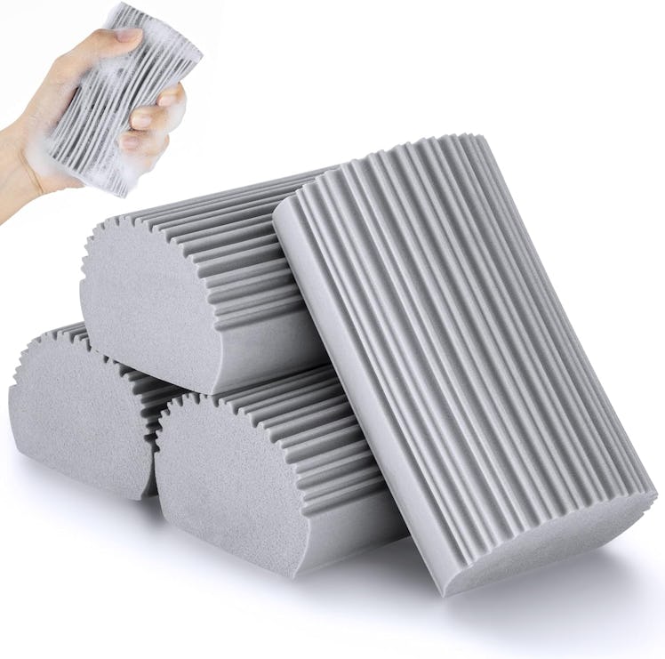 Yfuif Damp Clean Duster Sponge (4 Pieces)