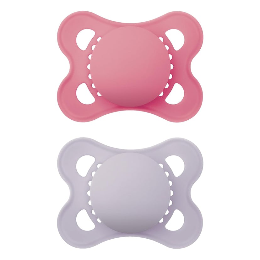 Original Matte Pacifier, 0-6 Months, 2 pack, Assorted Colors