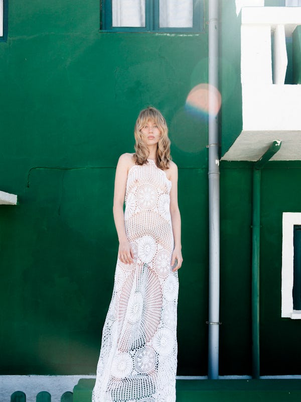 A model wearing Kettel Atelier’s doily dress.