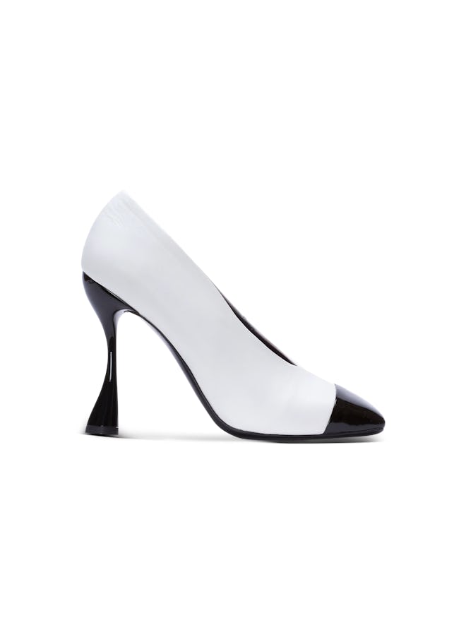 Eden two-tone pumps in lambskin and patent leather