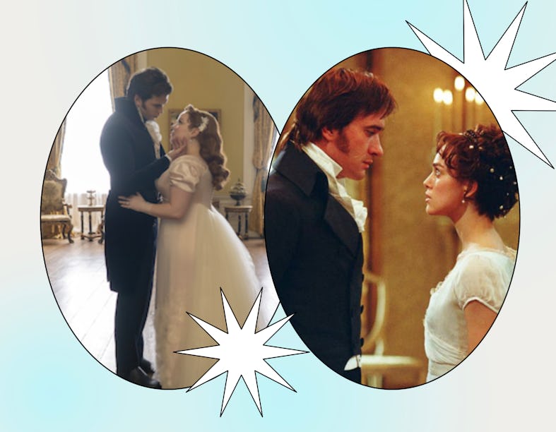 Penelope and Colin in 'Bridgerton' and Elizabeth Bennet and Mr. Darcy in 'Pride & Prejudice'