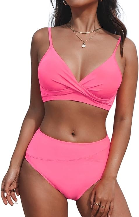 CUPSHE High Waisted Twist Bikini (2-Pieces)