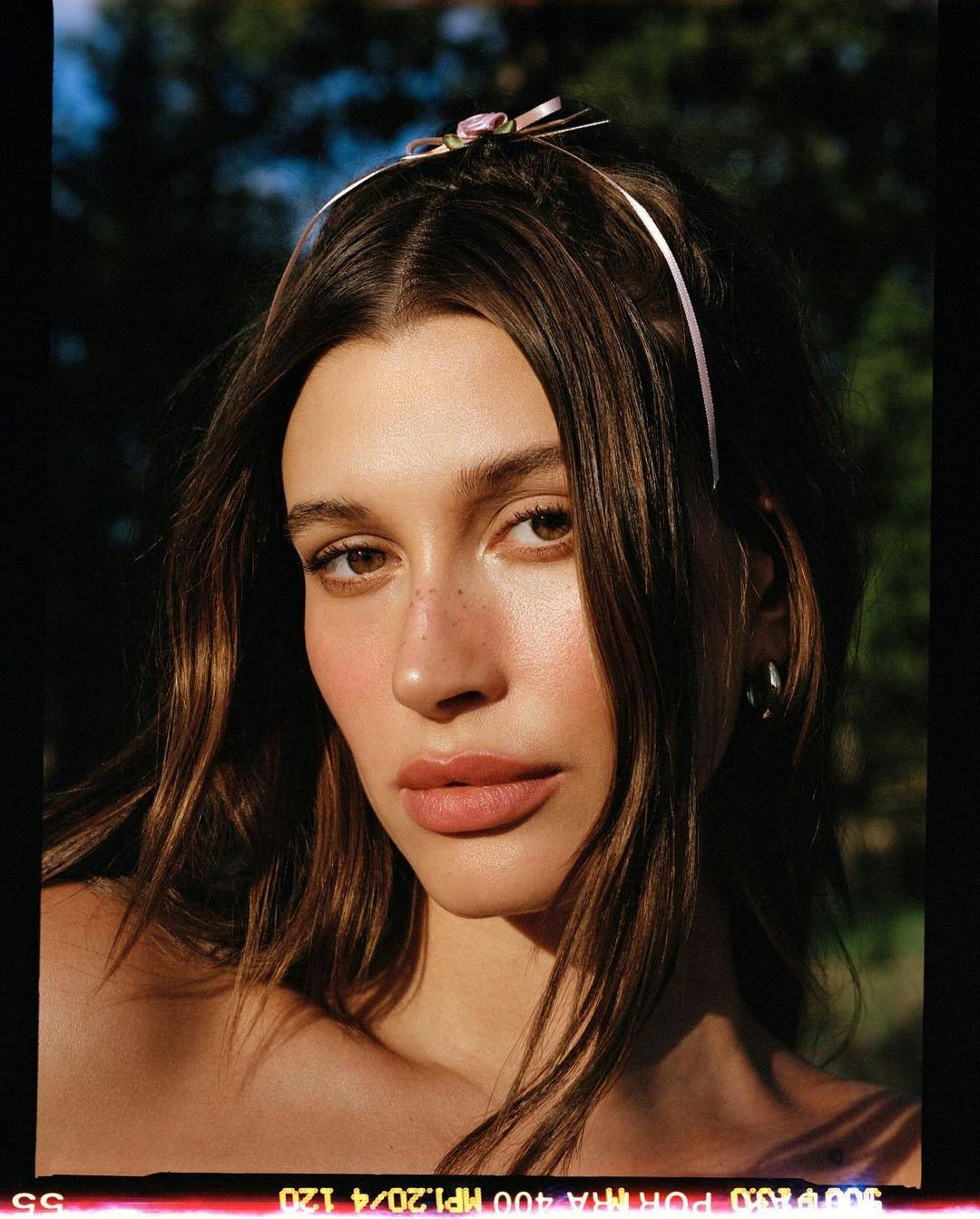 Hailey Bieber stars in a Rhode campaign.