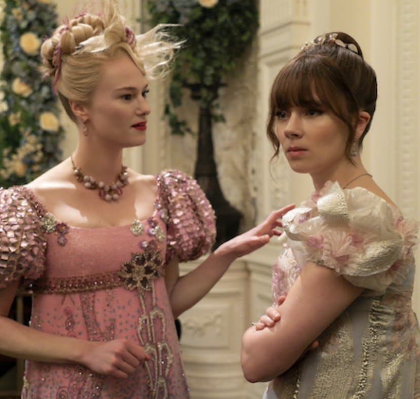 Cressida Cowper and Eloise Brirdgerton in 'Bridgerton' Season 3