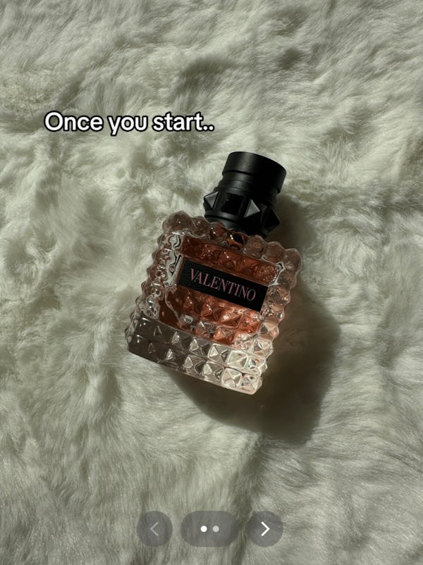 A screenshot of a TikTok about perfume.