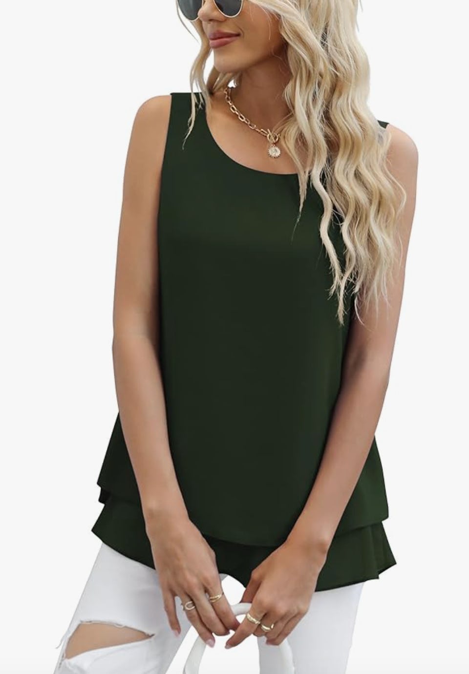 Jouica Chiffon Tank Top