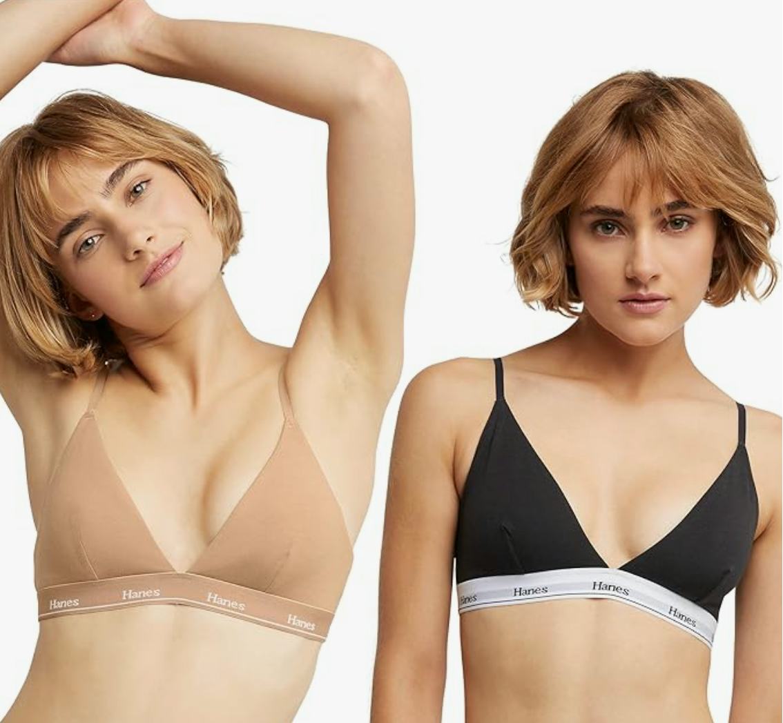 Hanes Crop Bralette (2-Pack)