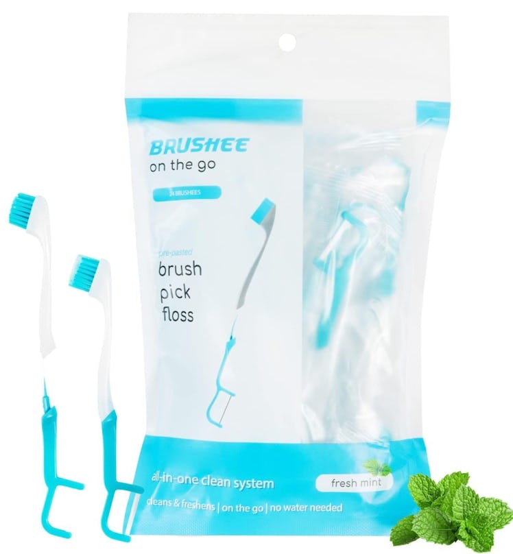 BRUSHEE 3-in-1 Brush, Pick, & Floss (24-Pack)