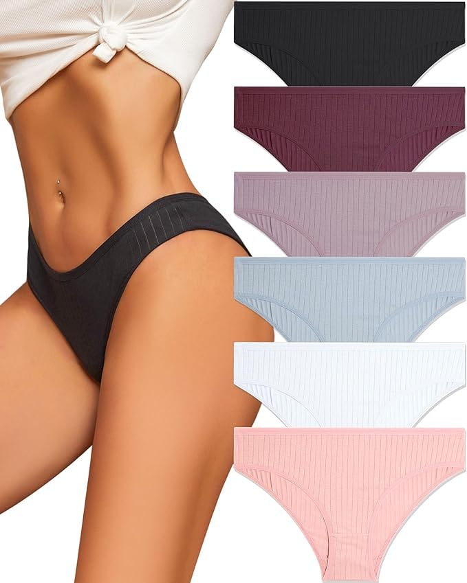 FINETOO Low Rise Cotton Underwear (9-Pack)