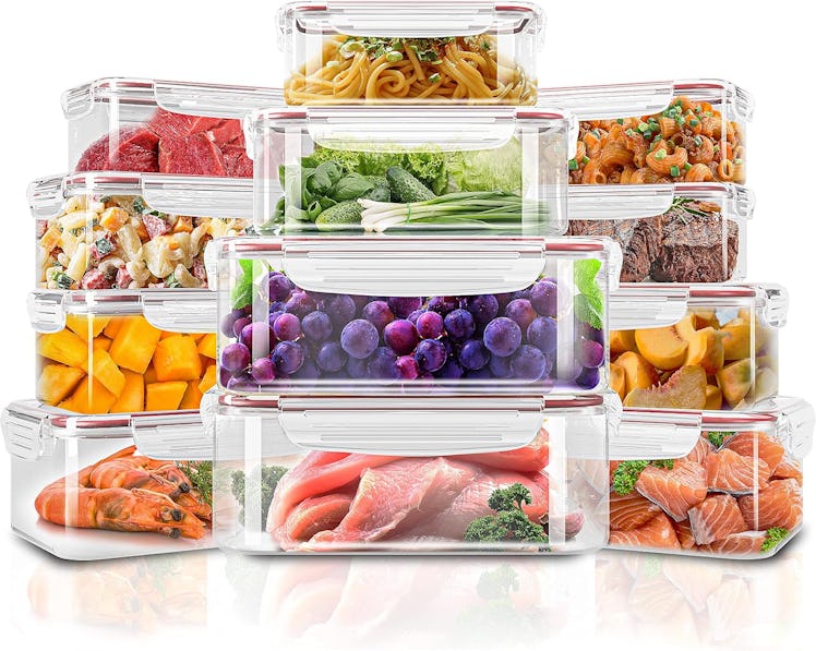 Utopia Plastic Container Set with Airtight Lids (Set of 12)