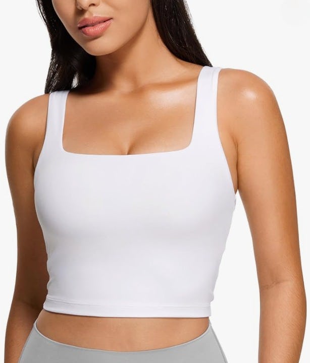 CRZ YOGA Square Neck Longline Sports Bra