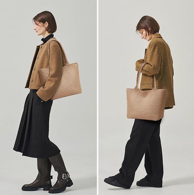 Boyatu Vegan Leather Woven Tote Bag