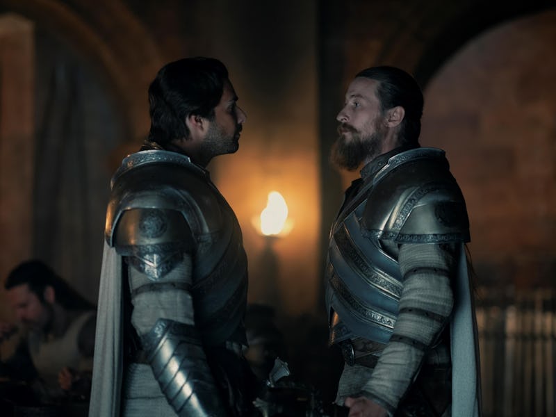 Fabien Frankel as Ser Criston Cole and Luke Tittensor as Ser Arryk Cargyll in 'House of the Dragon' ...