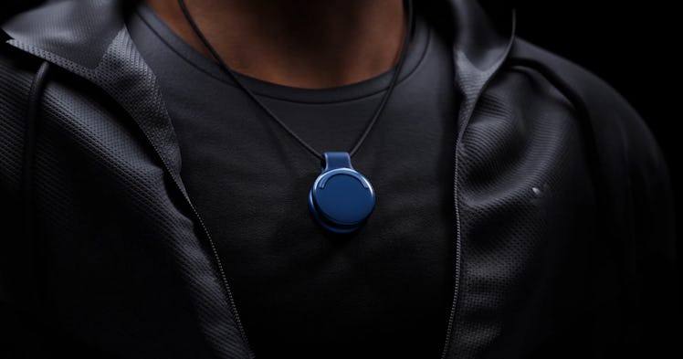 The Limitless Pendant wrapped around a string.