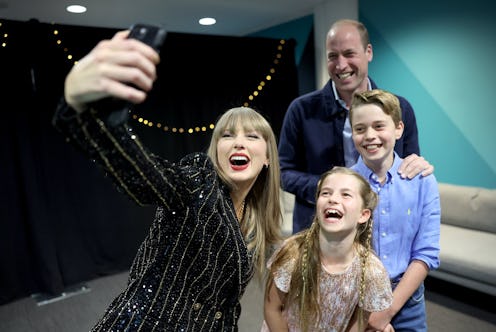 Taylor Swift with Prince William, George, and Charlotte.