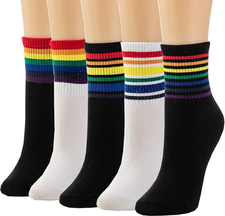 Losa Kute Patterned Crew Socks (5-Pair Set)