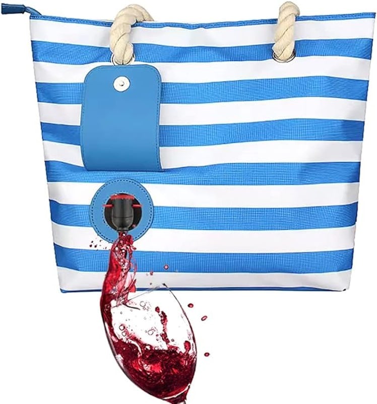 Famolay Beach Wine Tote Bag