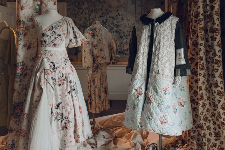 inside the erdem exhibition at chatsworth