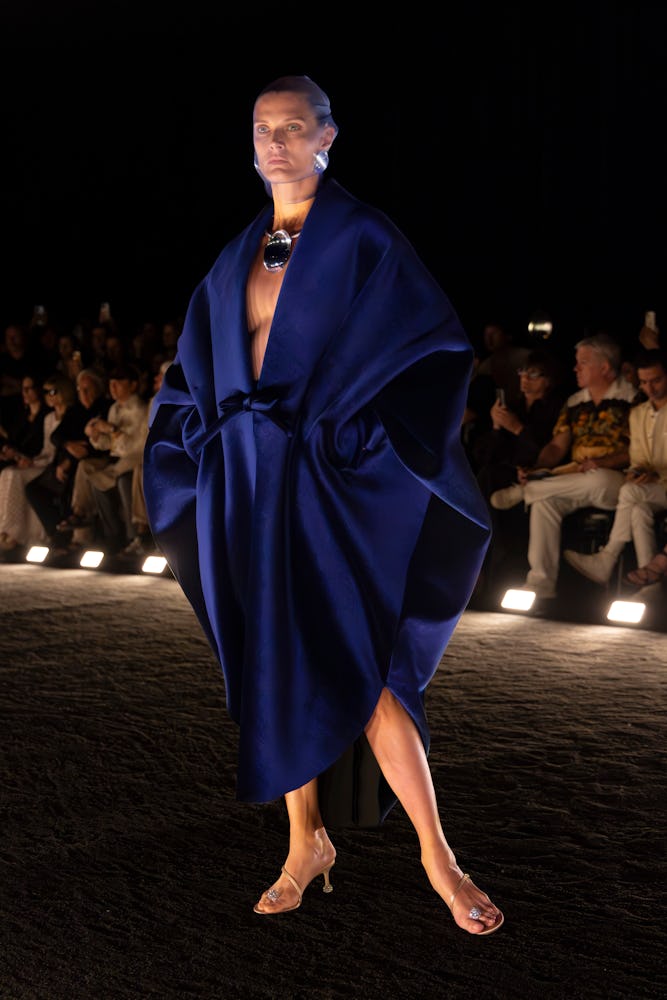 a look from schiaparelli couture fall 2024 runway show in paris