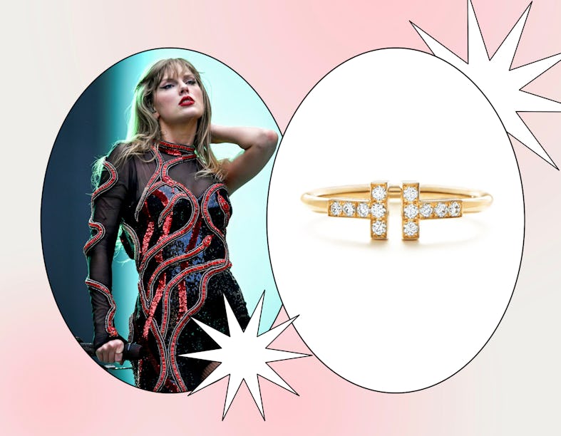 Taylor Swift wore a double-T diamond ring on stage during her Eras Tour show in London.