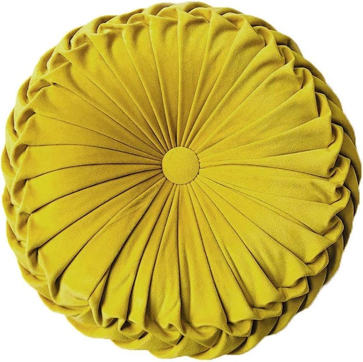 Teieas Round Pleated Throw Pillow