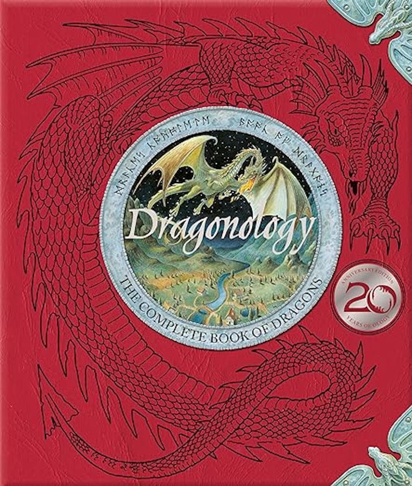 Cover of "Dragonology: The Complete Book of Dragons," featuring a red dragon encircling an illustrat...