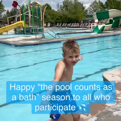 A Mom Sparked Debate After Joking That Swimming In The Pool Counts As A Bath