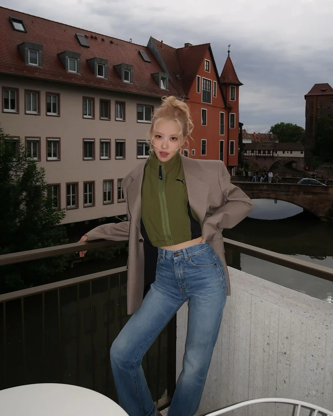 Blackpink's Rosé Does Professor Sporty Chic In a Boxy Blazer