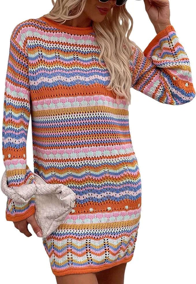 Dupes For Taylor Swift's Orange Crochet Mini Dress From VRG Girl