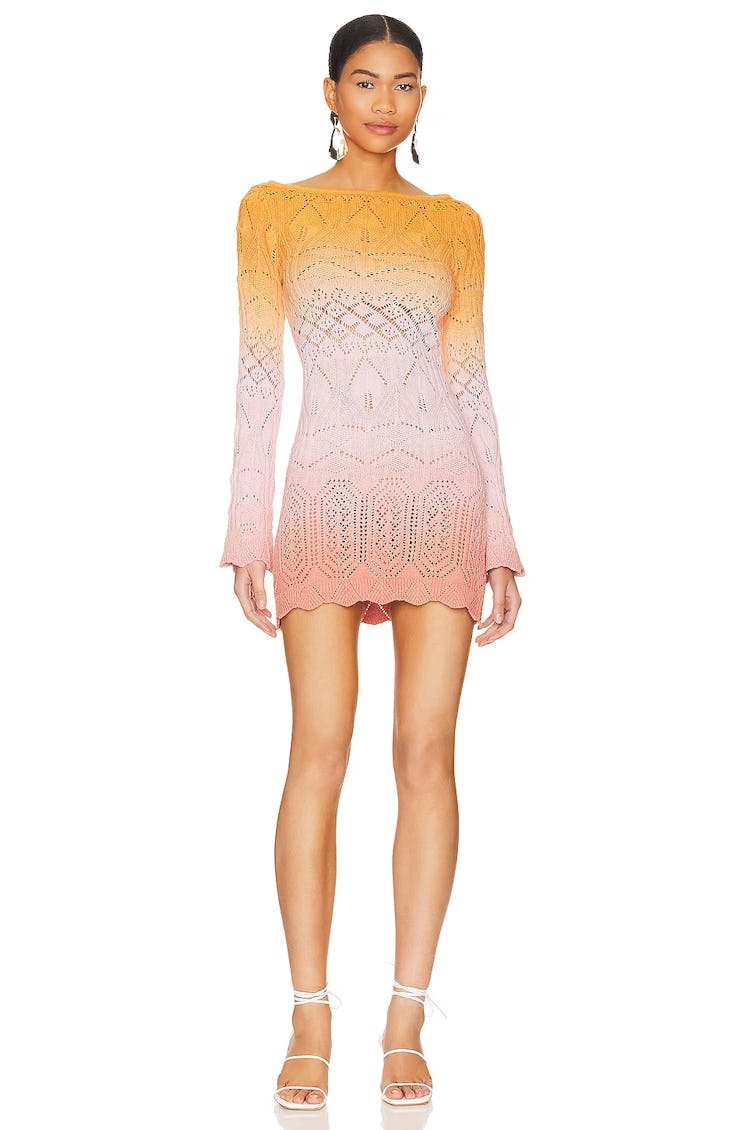 This crochet dress has the same vibe as Taylor Swift's London dress. 