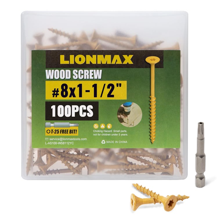 LIONMAX Wood Screws (100 Pieces)