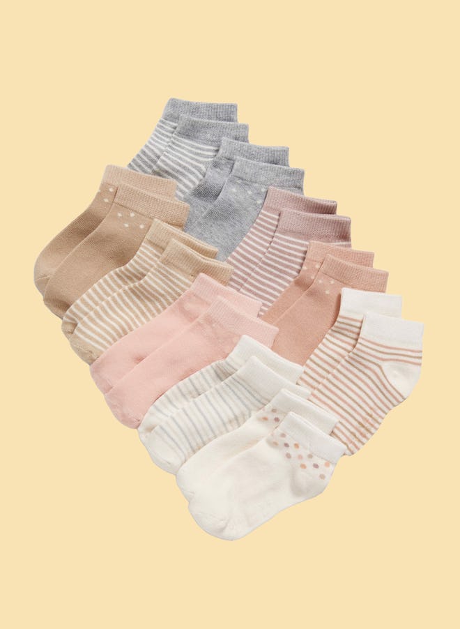 Unisex 10-Pack Ankle Socks for Baby