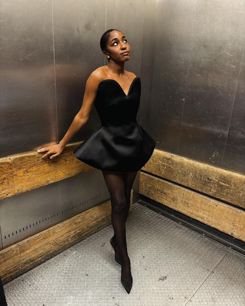 Ayo Edebiri Little Black Dress