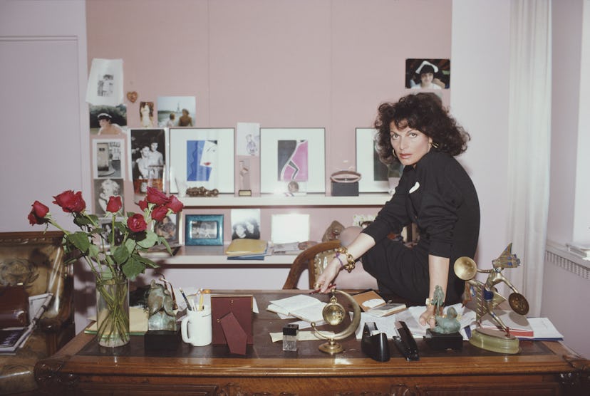 Diane Von Furstenberg in her studio, April 1987