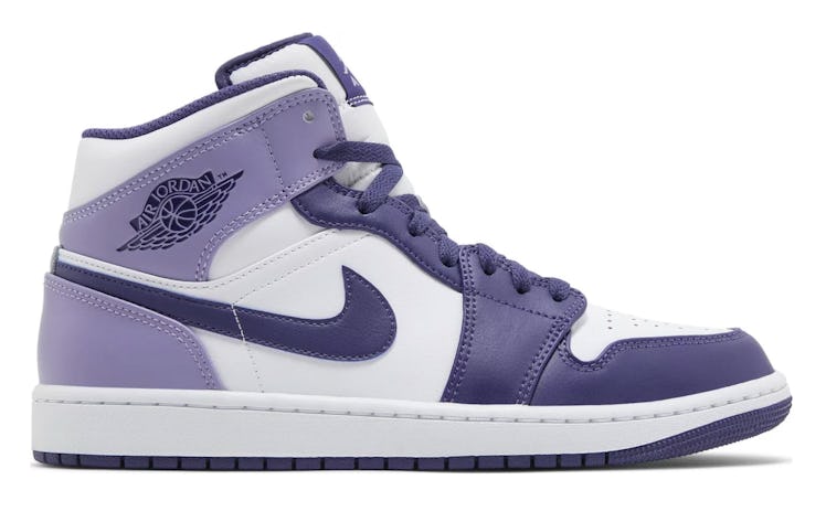 purple air jordan sneakers