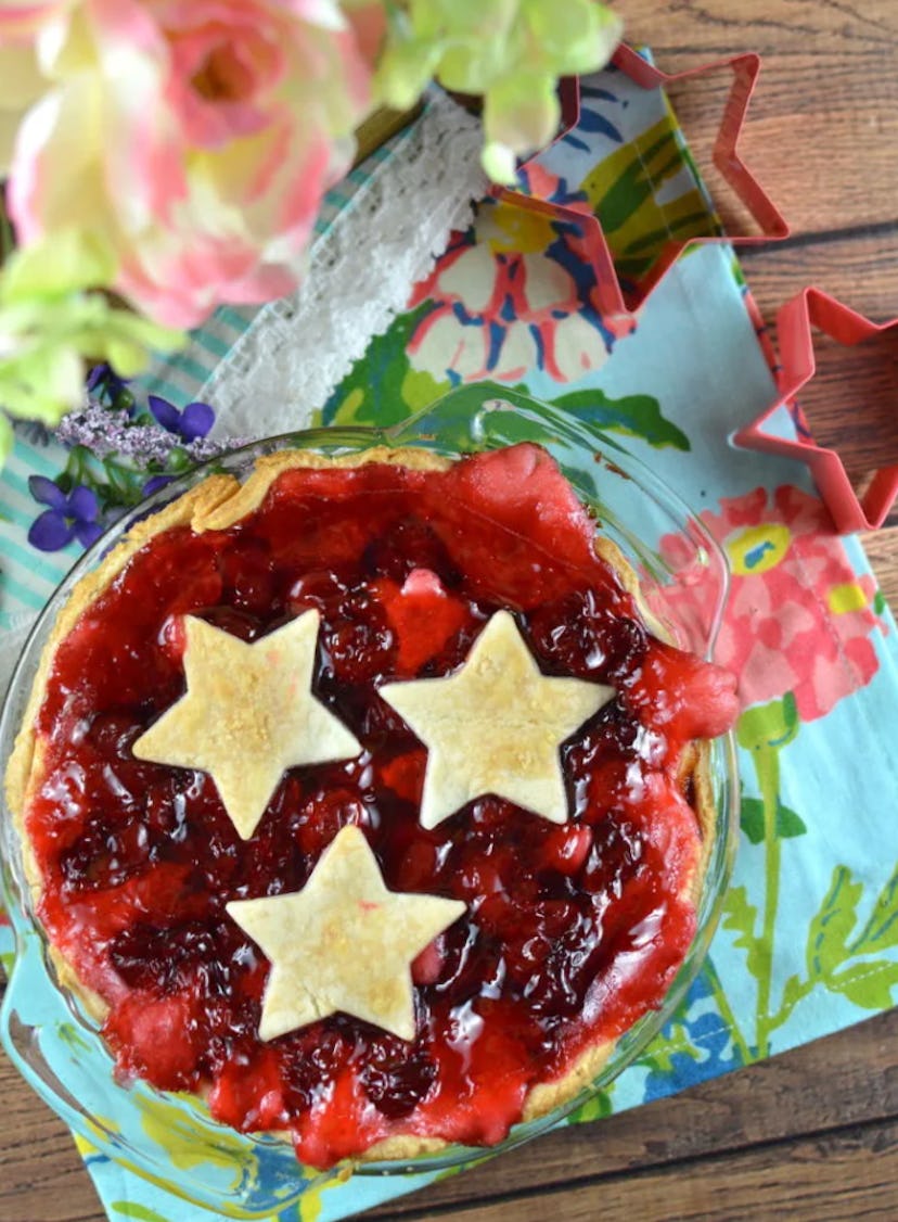 Cherry cream cheese pie is one of the best make-ahead Fourth of July desserts.