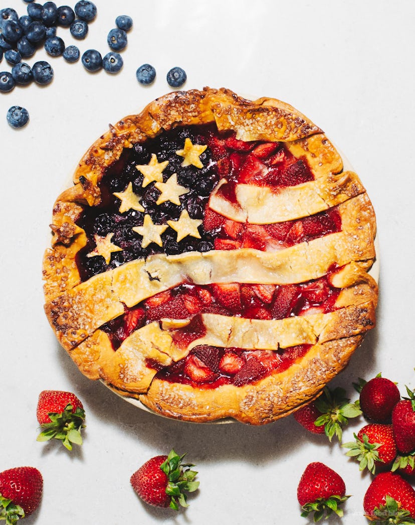 American flag pie is one of the best make-ahead Fourth of July desserts.