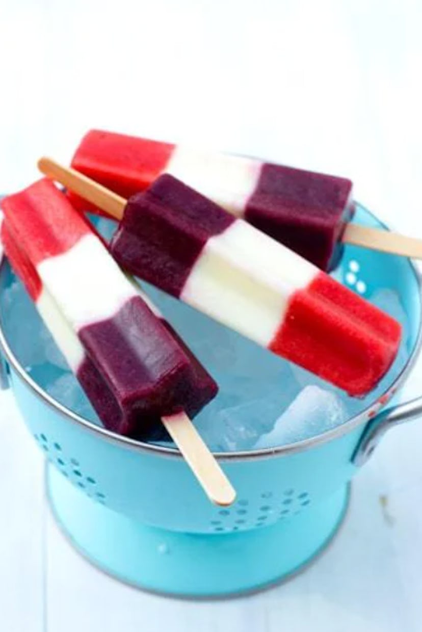 One make-ahead Fourth of July dessert to make is firecracker popsicles.