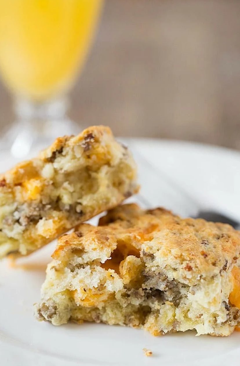 Sausage cheddar biscuits is one of the best beach breakfast ideas.