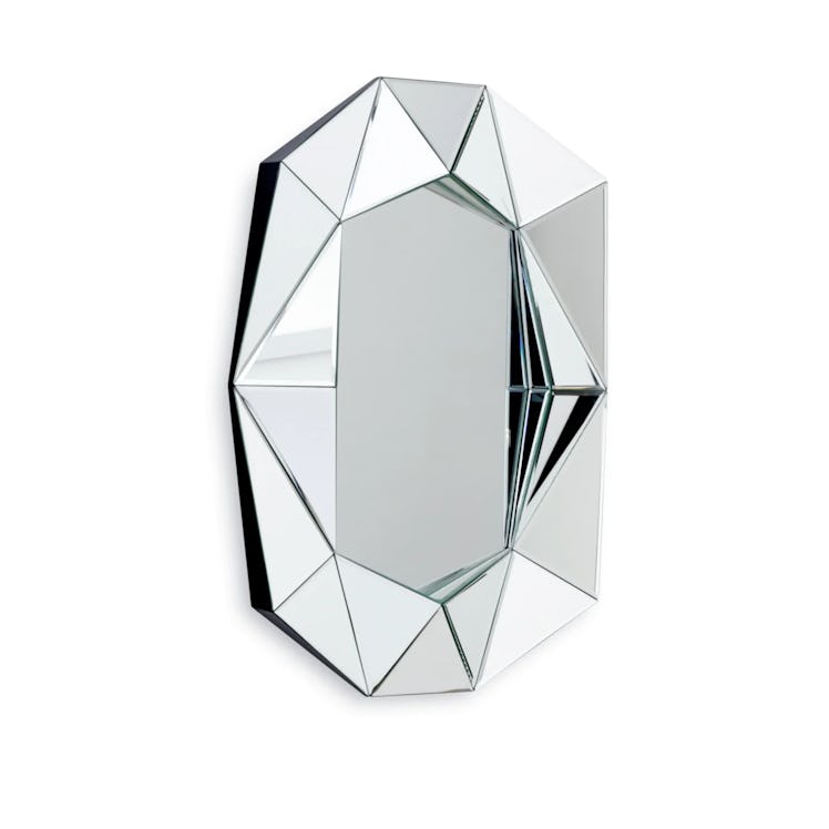 Small Diamond Silver Mirror
