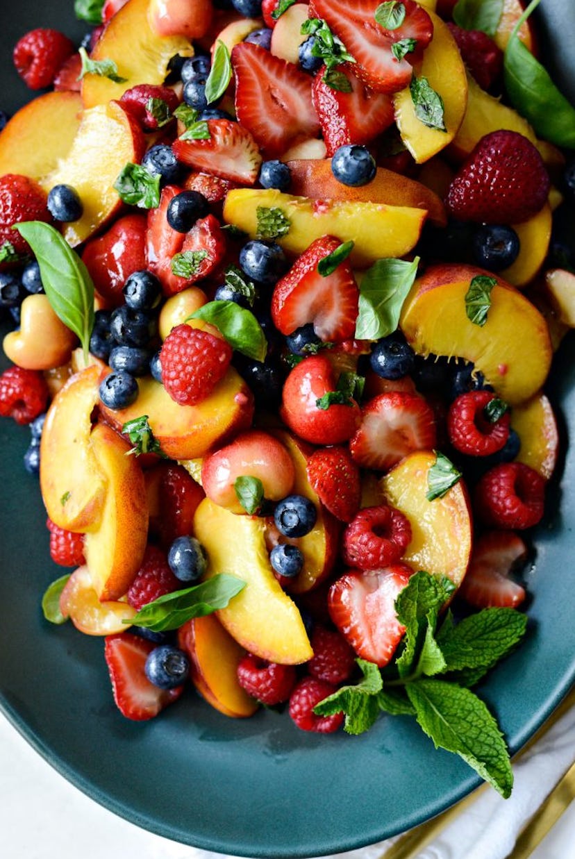 Summer fruit salad  is a make-ahead Fourth of July appetizer idea to enjoy.