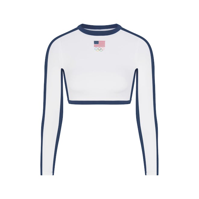 Team USA Signature Swim Olympic Long-Sleeve Cropped T-Shirt